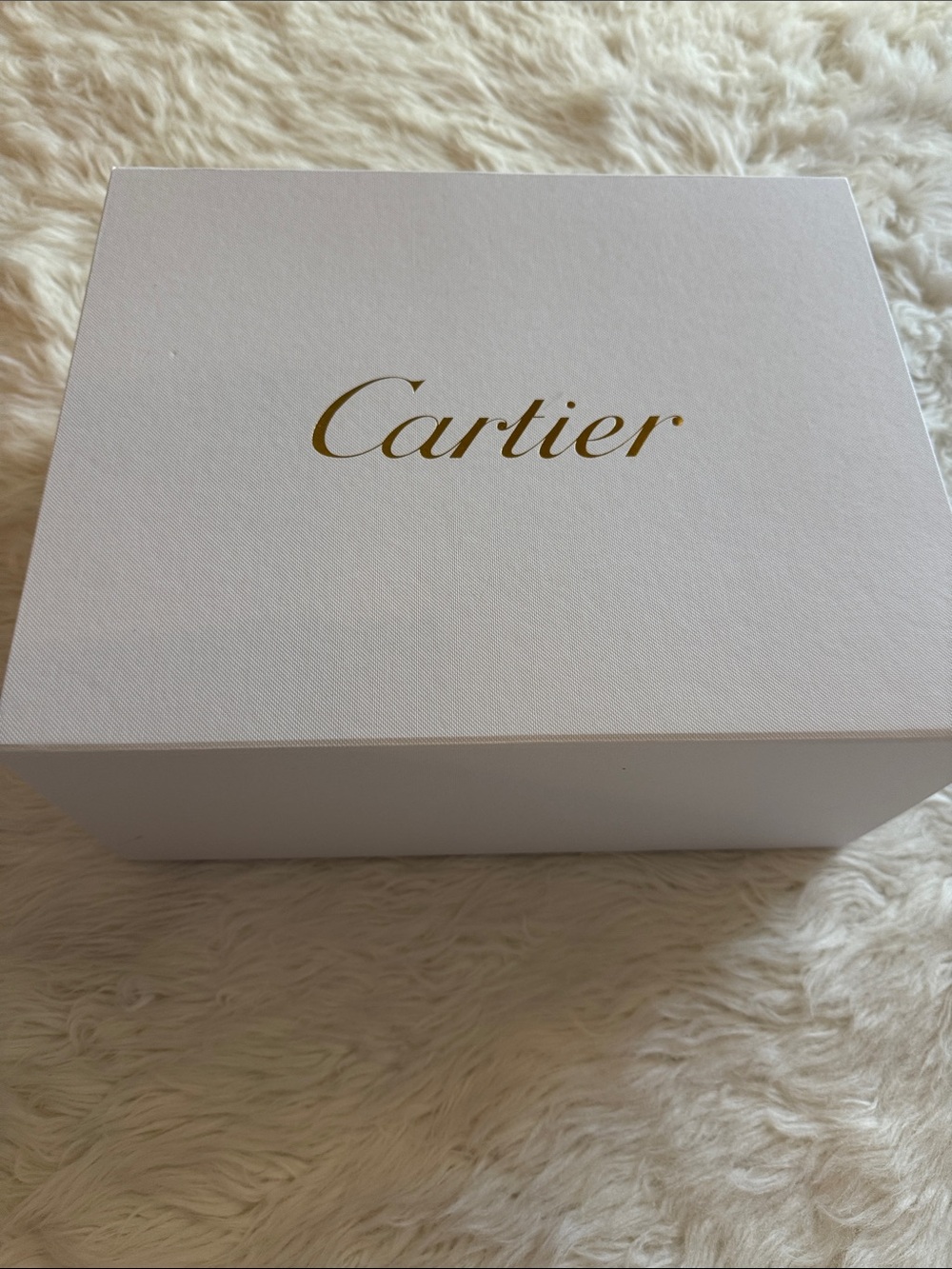 Cartier White Box with Gold Logo